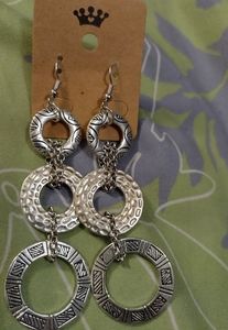 🌺3/$20 Triple Circle Rings dangle Earrings